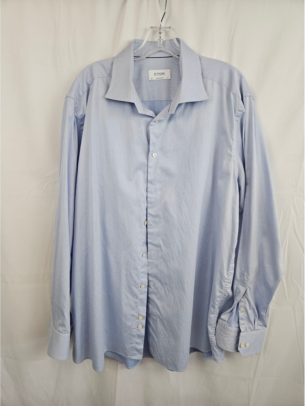 Eton Contemporary Light Blue Dress Shirt Size 46